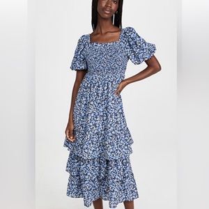 English Factory Blue Floral Dress